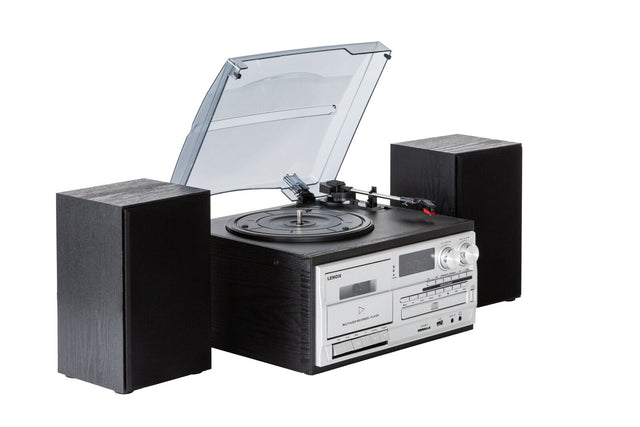 Audio Entertainment System (Black) Turntable, CDs, Vinyl, Wireless Streaming &