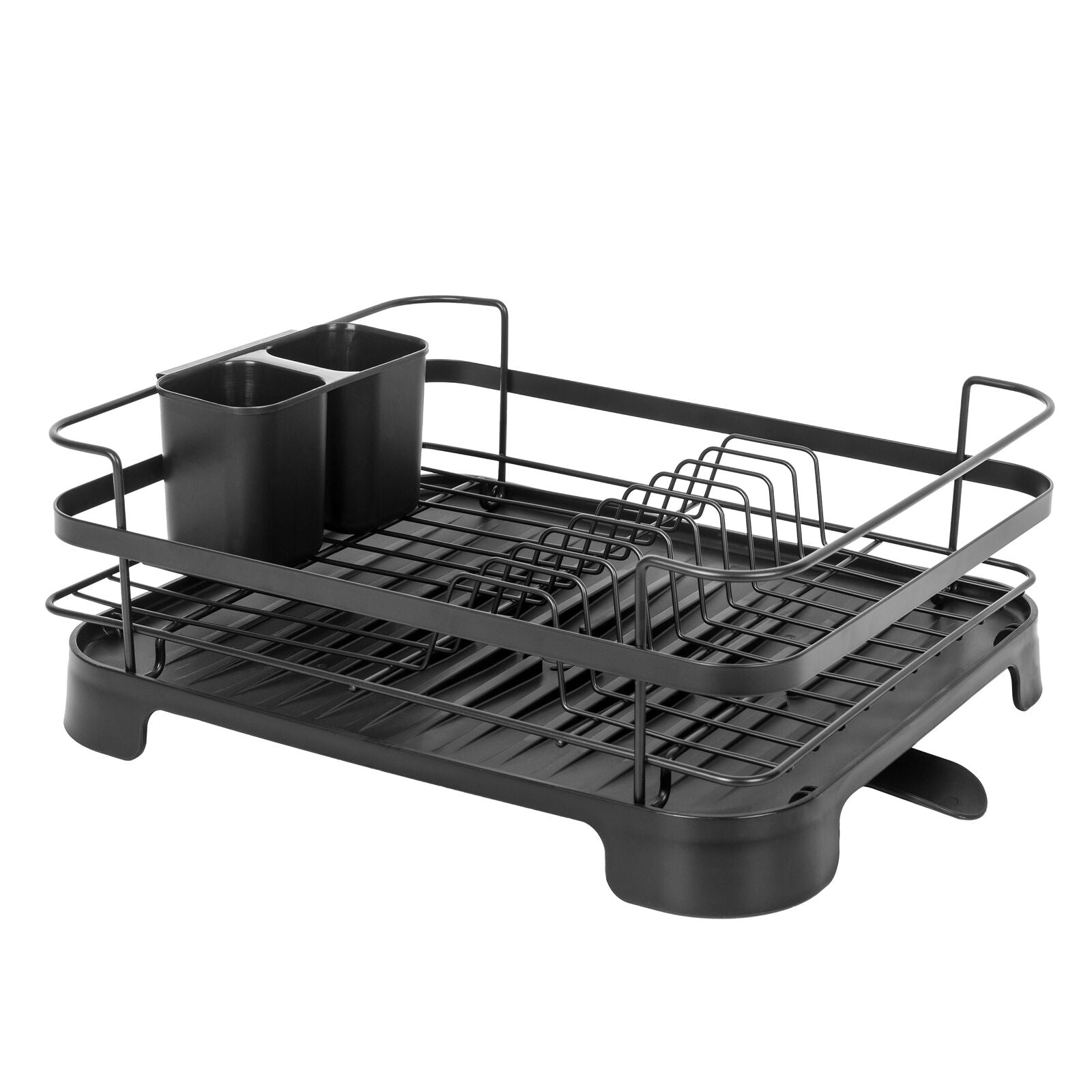 Steel Frame Dish Drying Rack Durable Steel Frame, Removable Utensil Holder