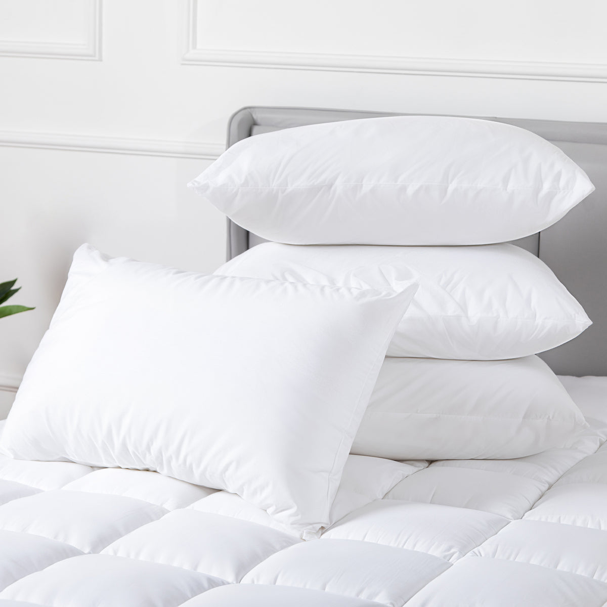 100 Percent Cotton Pillow Cover with 800g Poly Fill, Hypoallergenic, - Cooling