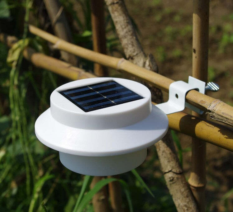 Solar Light (3 - Piece, White) w/ Screw & Mount, Energy - Saving