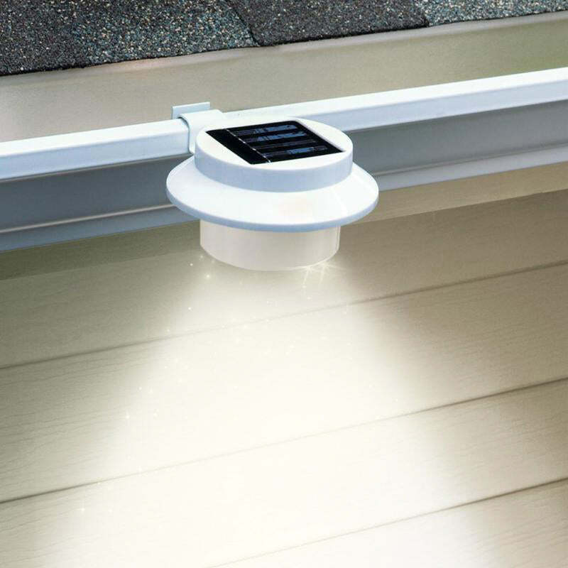 Solar Light (6 - Piece, White) w/ Screw & Mount, Energy - Saving