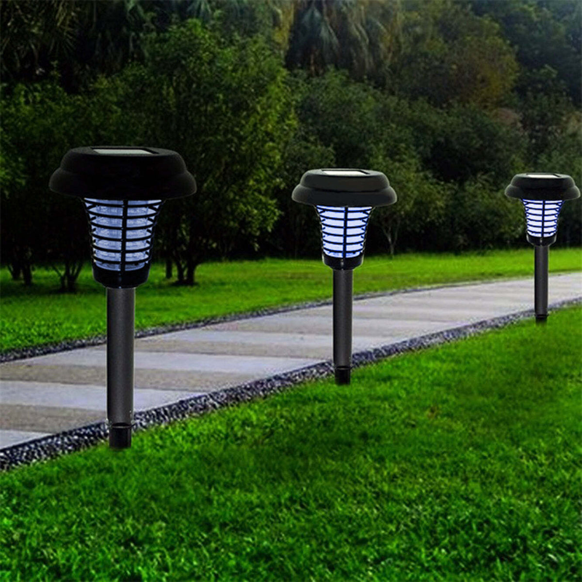 Wireless Solar - Powered Mosquito Killer Lamp (Black)