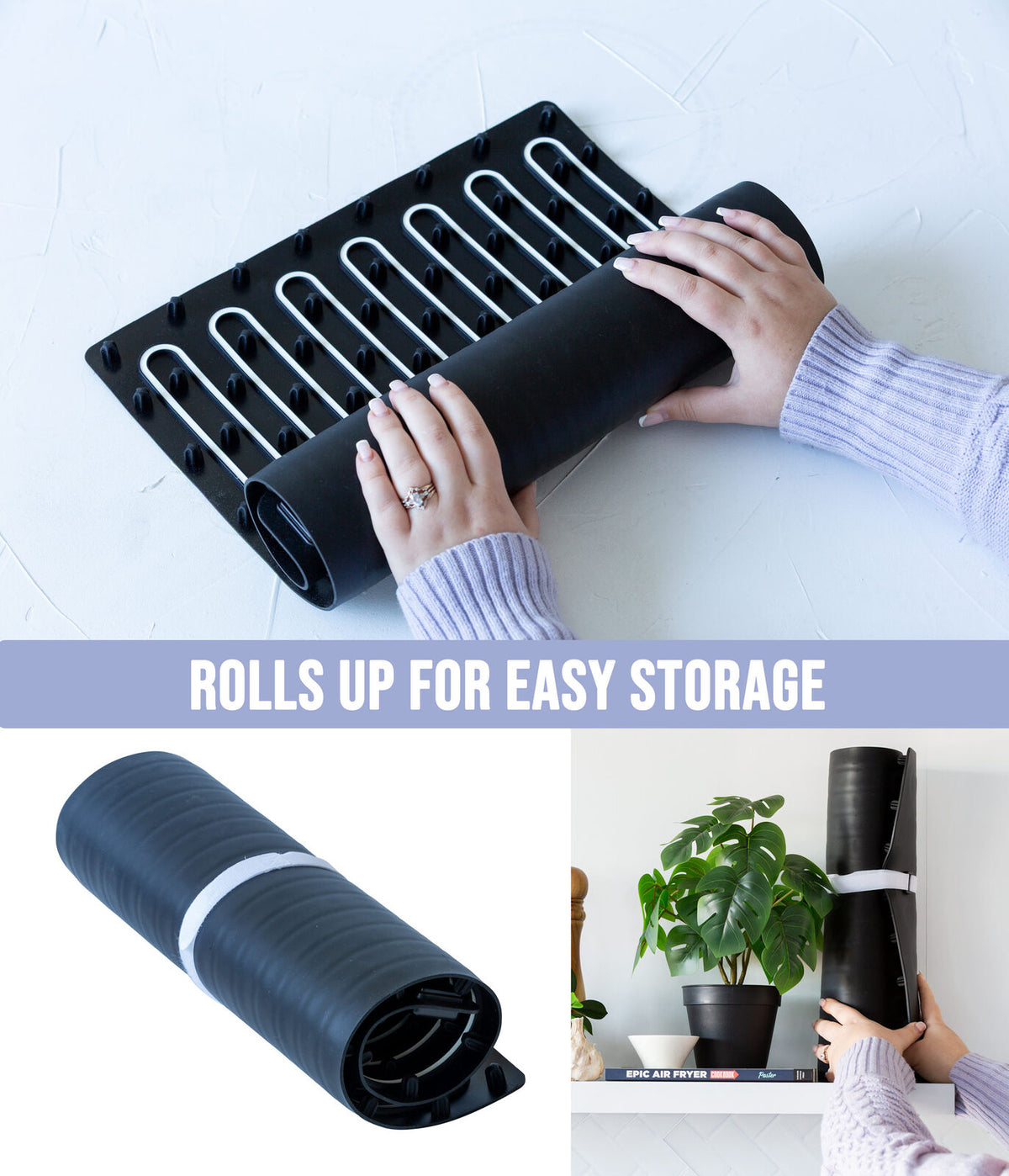 Electric Warming Mat Adjustable 3 - Level Heat, Rollable & Hot Plates Heat Pad