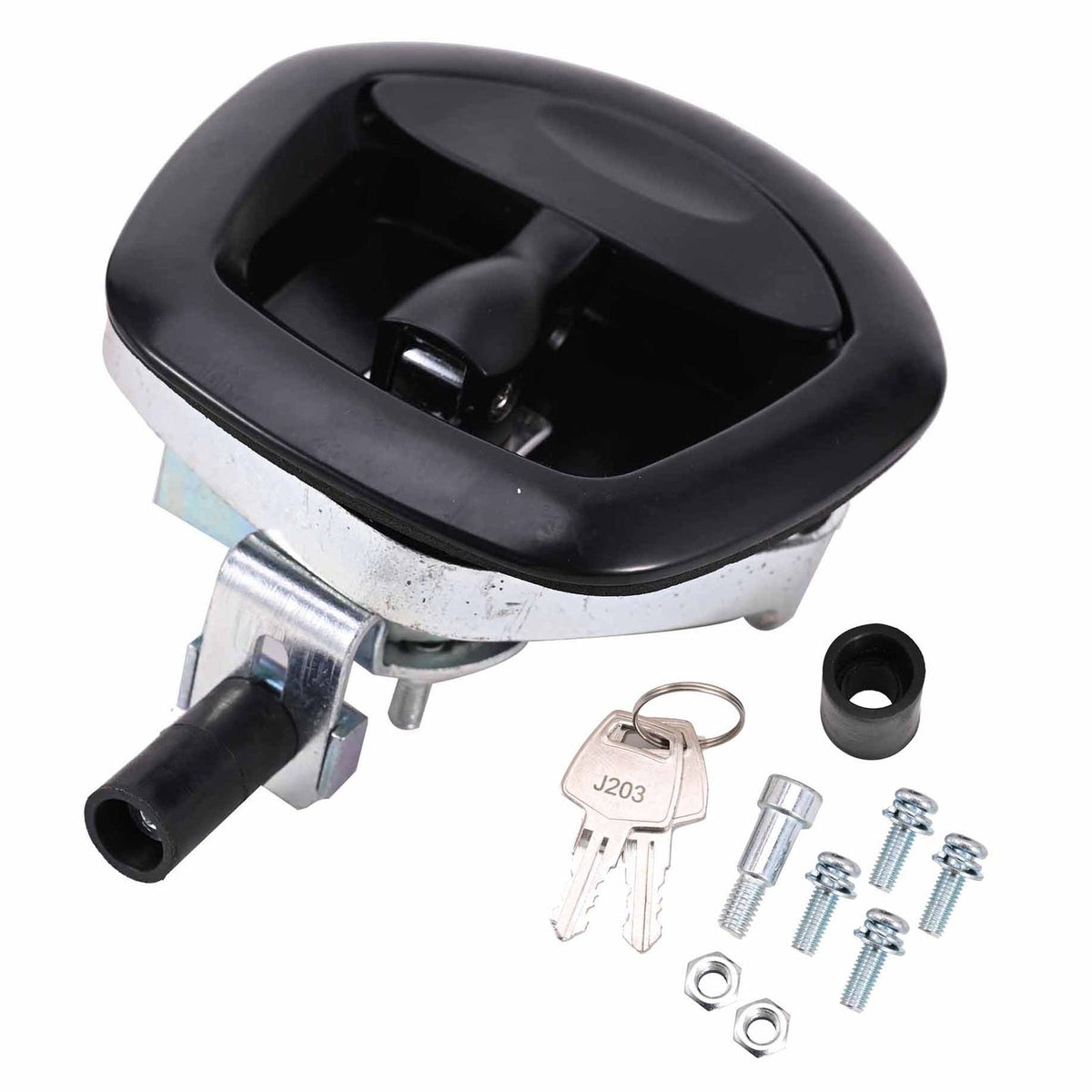 2 pcs Tail T Handle Lock Compression Latch Black For Trailer Ute Canopy Toolbox