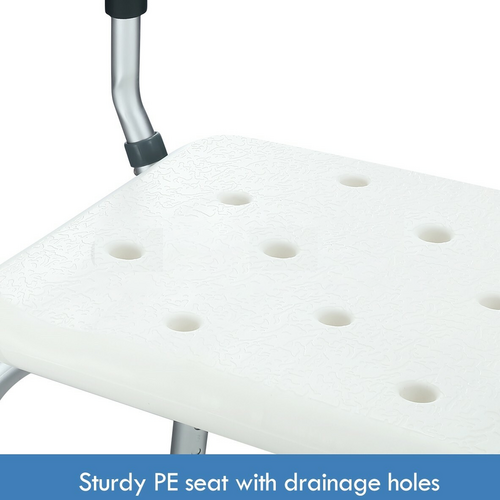 Adjustable Shower Chair Bath Seat Heavy Duty Bathtub Armrests Bench Bathroom
