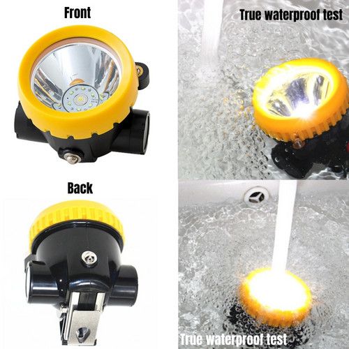 LED Miner Headlight 3000 LUX High Bright Waterproof Hard Hat Lamp Rechargeable