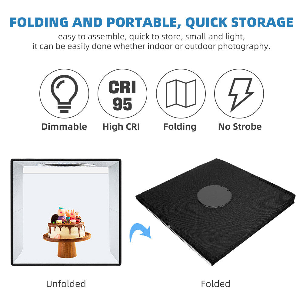 Portable Photo Studio 144 LED Lamp Light Tent Bar Cube Soft Box Room Photography