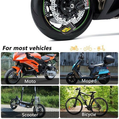 Black Motorcycle Alarm Disc Lock Motor Bike Brake Security Electric  Bicycle Lock AU