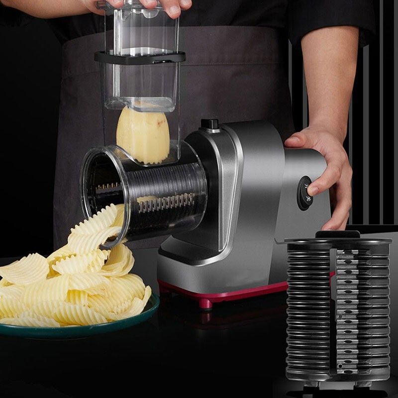 MAX 1200W Electric Cheese Grater Salad Maker With 5 Different Shapes of Blades AU