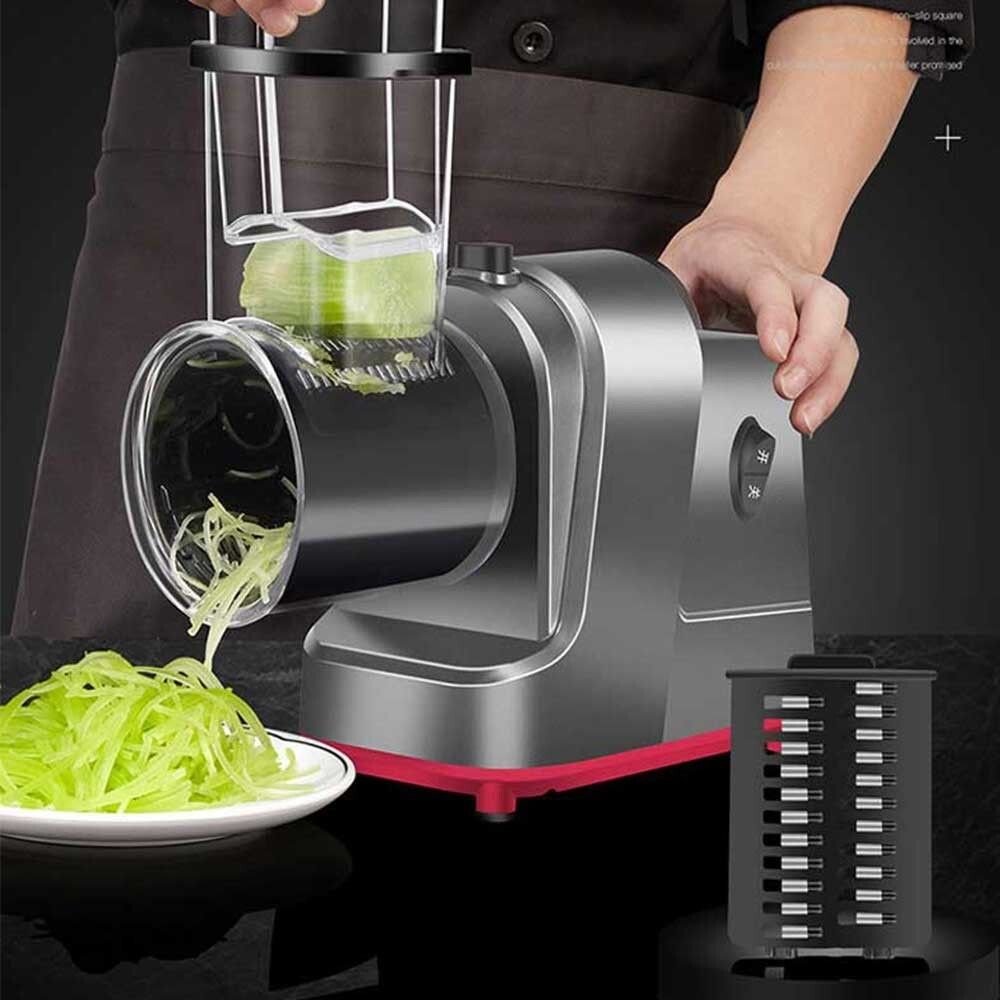 MAX 1200W Electric Cheese Grater Salad Maker With 5 Different Shapes of Blades AU