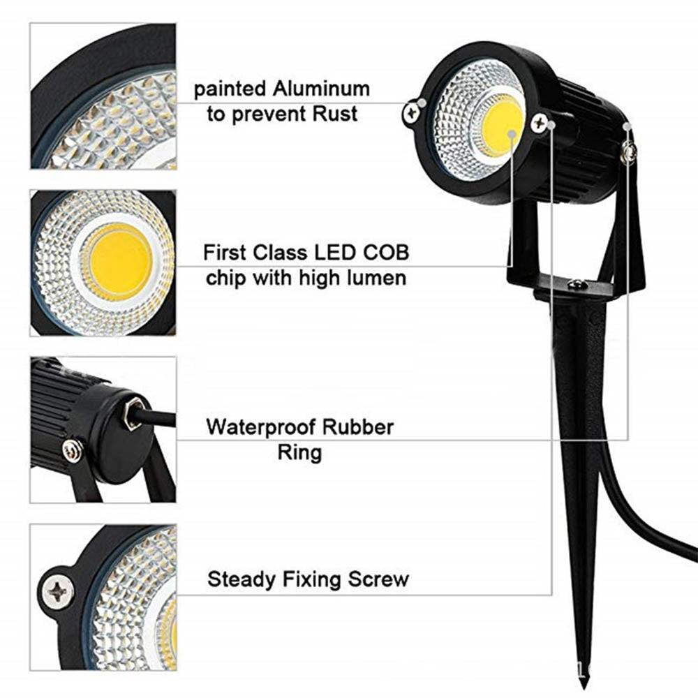 10PCS 12V LED Waterproof Outdoor Garden Spotlights Landscape Light Flood -