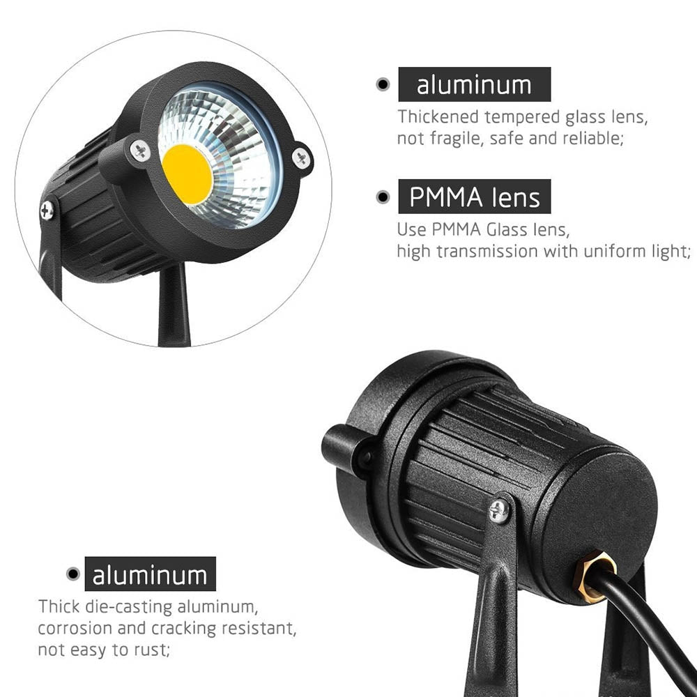 10PCS 12V LED Waterproof Outdoor Garden Spotlights Landscape Light Flood -