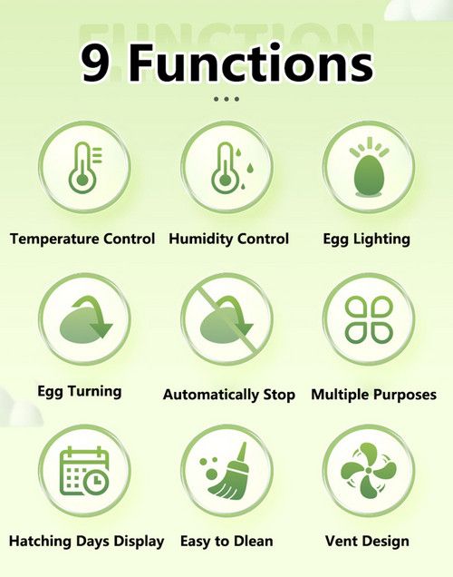 Automatic Egg Incubator 16-30 Eggs Chicken Duck Poultry Hatcher Breeder Candler