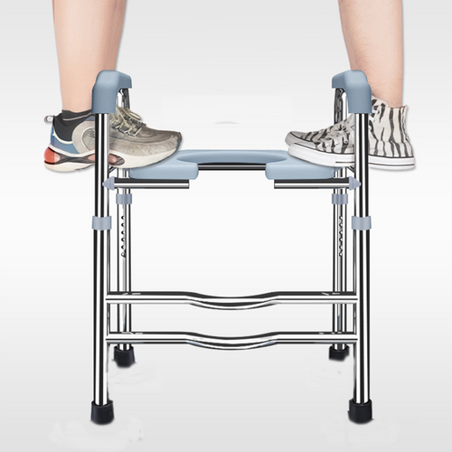 Upgrade 64-74cm Raised Toilet Seat Riser w/ Arms For Elderly Handicap Bathroom