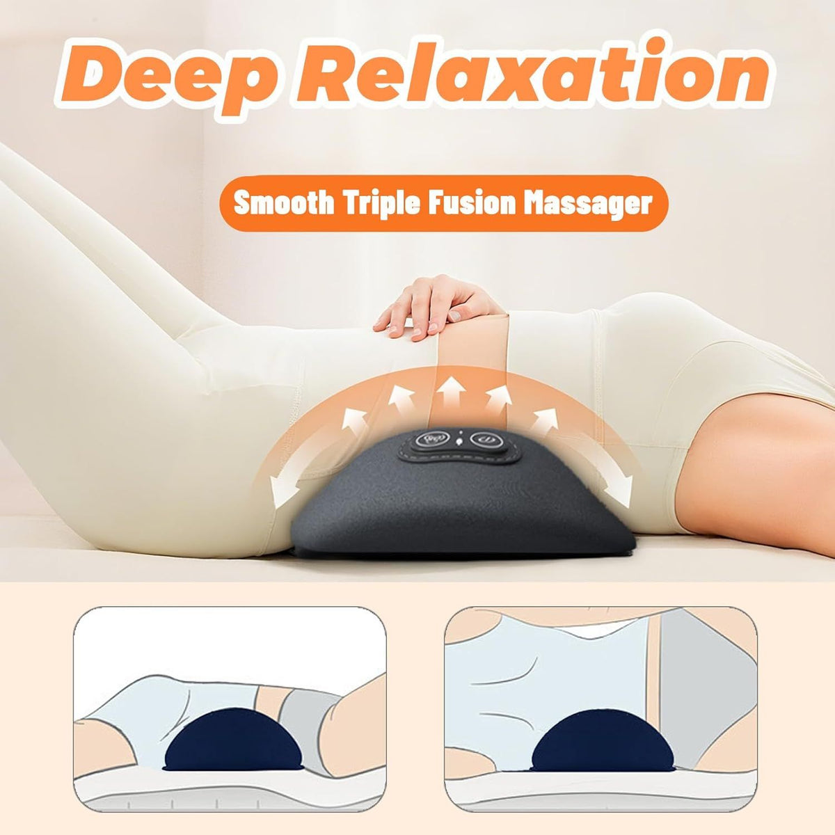 Electric Back Massager Triple Fusion Back Massager Traction Lifting & Heat AU