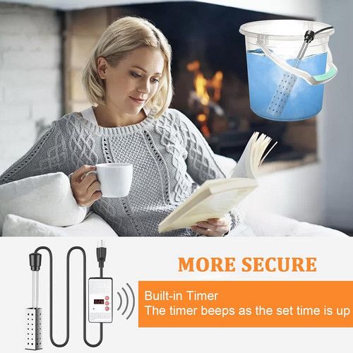Portable Electric Immersion Water Heater Boiler &Thermostat Auto Shut off 2500W