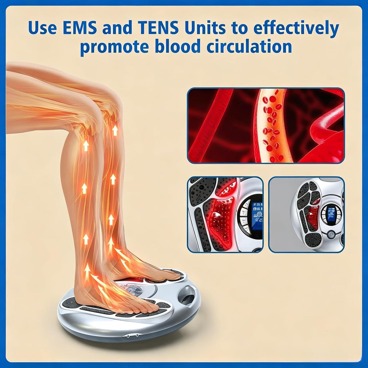 NEW Electromagnetic Foot Circulation Massager Neuropathy for Foot AU