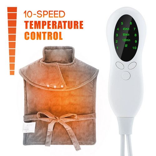 Portable Electric Heating Pad Wrap Heated Neck Shoulder Back Warm Pain Relief