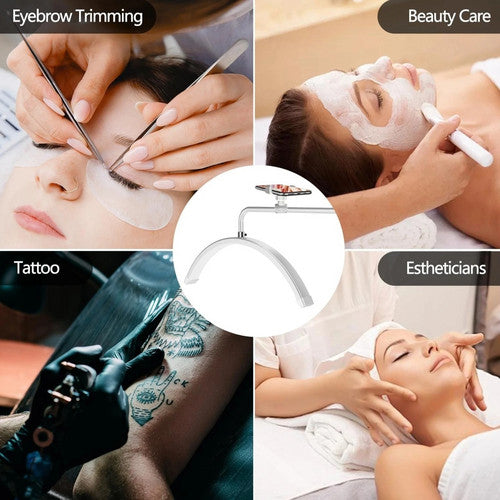 White Half Moon Floor Fill Lamp for Salon Tattoo Eyelash Makeup Beauty LED Lash Light