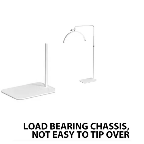 White Half Moon Floor Fill Lamp for Salon Tattoo Eyelash Makeup Beauty LED Lash Light