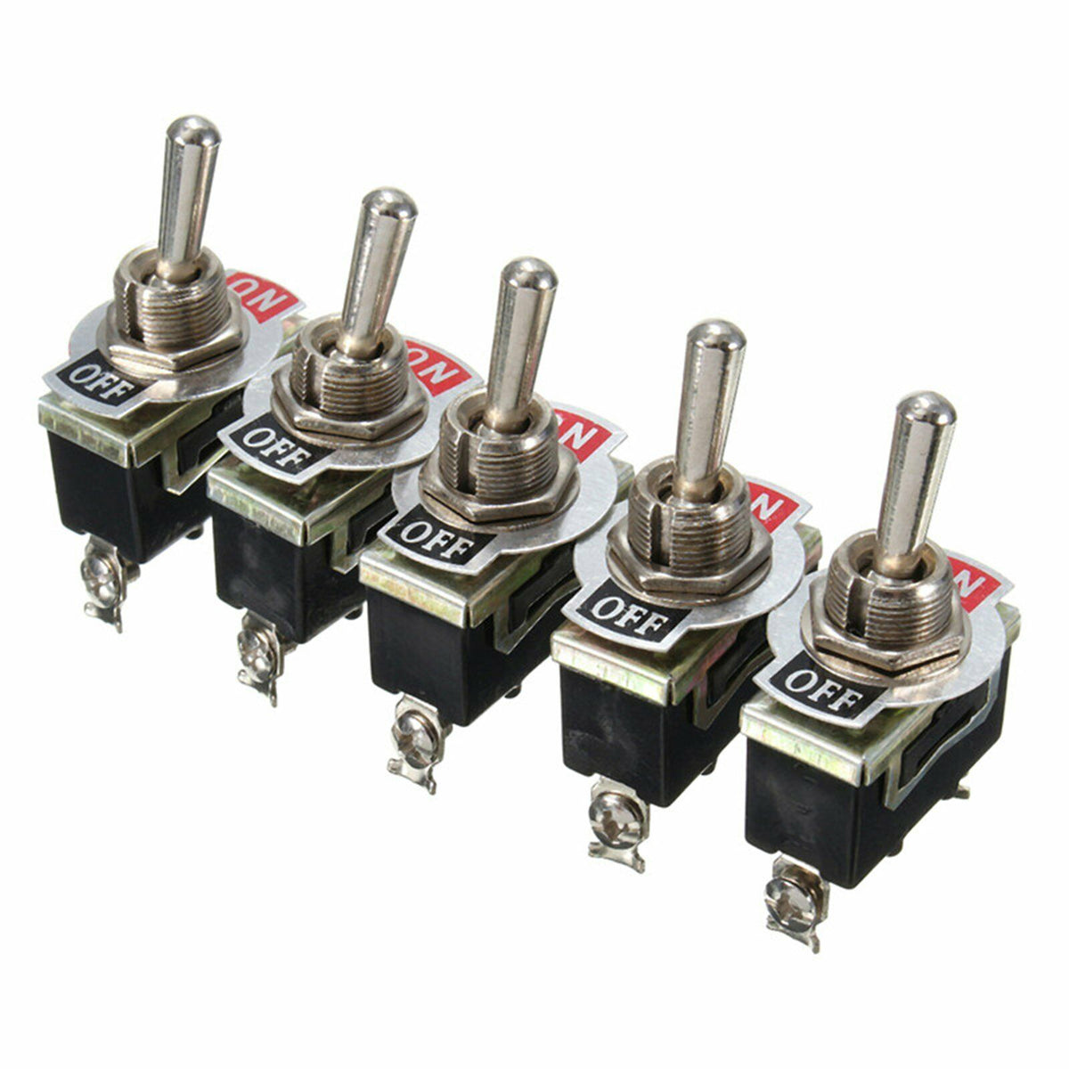 5x Toggle Switch 12V ON OFF Car Flick Dash Light Marine 12 Volt Switches Boat