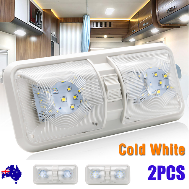 2pcs 12V RV Interior LED Ceiling Light Boat Camper… - V201-QUEW13035626X2