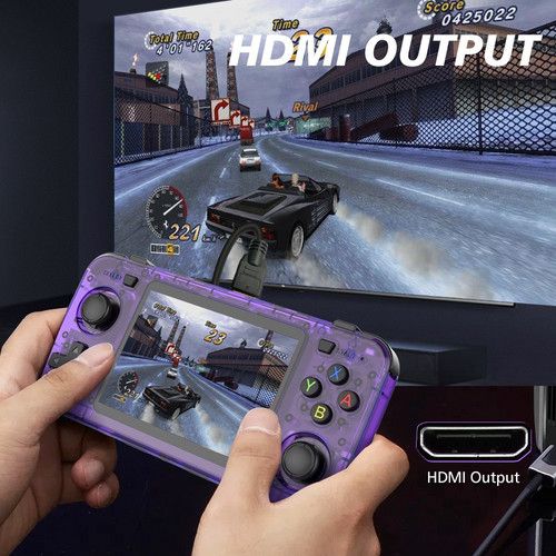 20000+ Games R36H Portable Video Game Consoles Retro Handheld Game Console purple