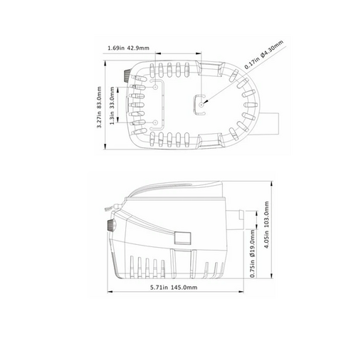 SEAFLO 12V 750GPH Automatic Bilge Pump Marine Boat Auto Submersible Pump