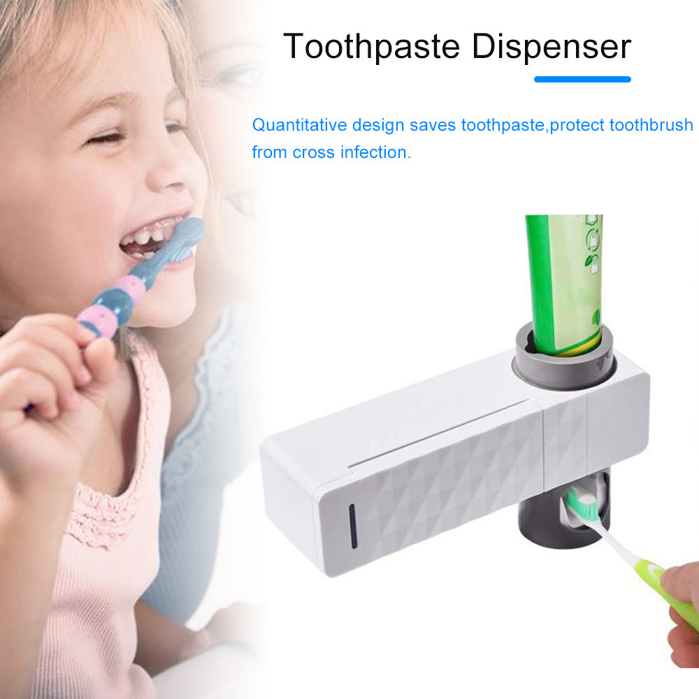 UV Lamp Sterilizer Toothbrush Holder Bathroom Automatic Toothpaste Health Clean