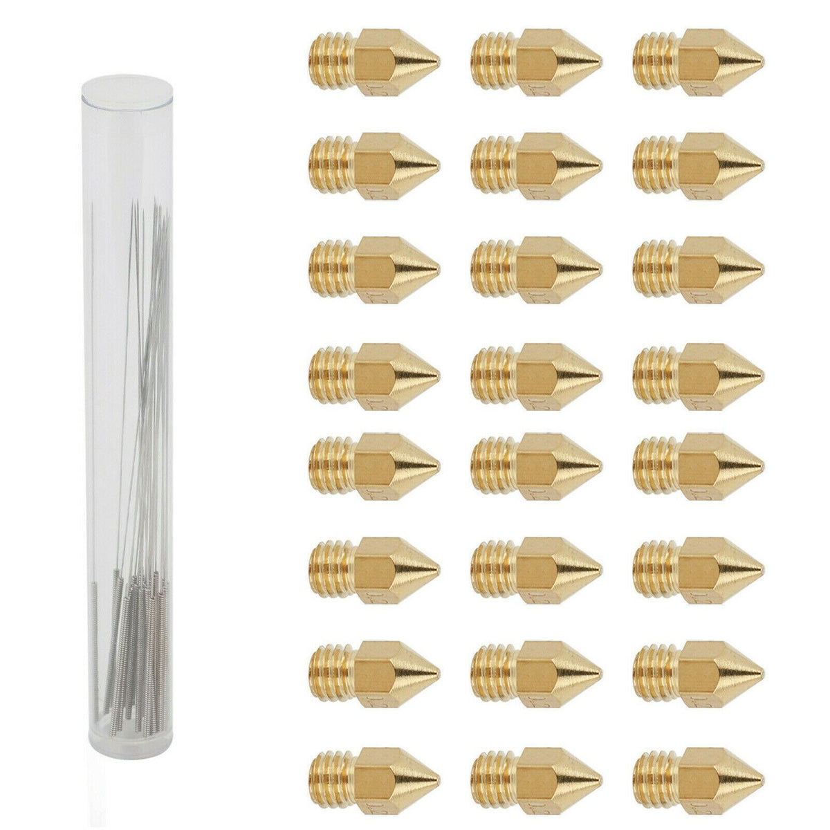 3D Printer 0.4mm Nozzle Throat & 0.4mm Extruder Brass Nozzle Printer Head Set