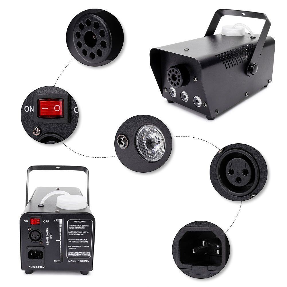 Fog Smoke Machine Fogger 500W RGB LED Party Club Disco Effect Wireless Control