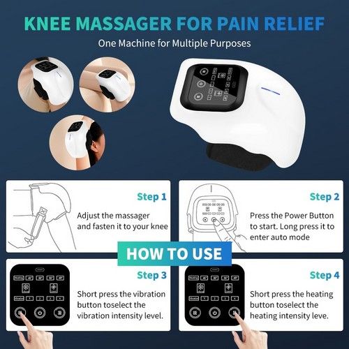 Electric Knee Massager Smart Infrared Heating Therapy Machine Relief Elbow Pain