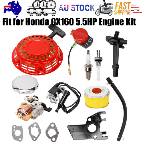 For Honda GX160 5.5HP Recoil Carburetor Ignition Coil Spark Plug Air Filter