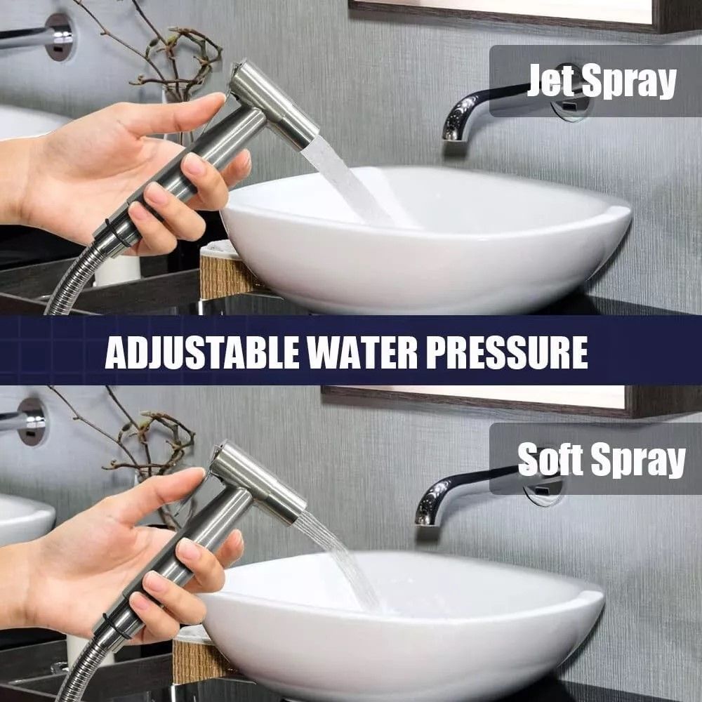 Stainless Steel Douche Bidet Toilet Spray Shower Shattaf Diverter Kit Handheld