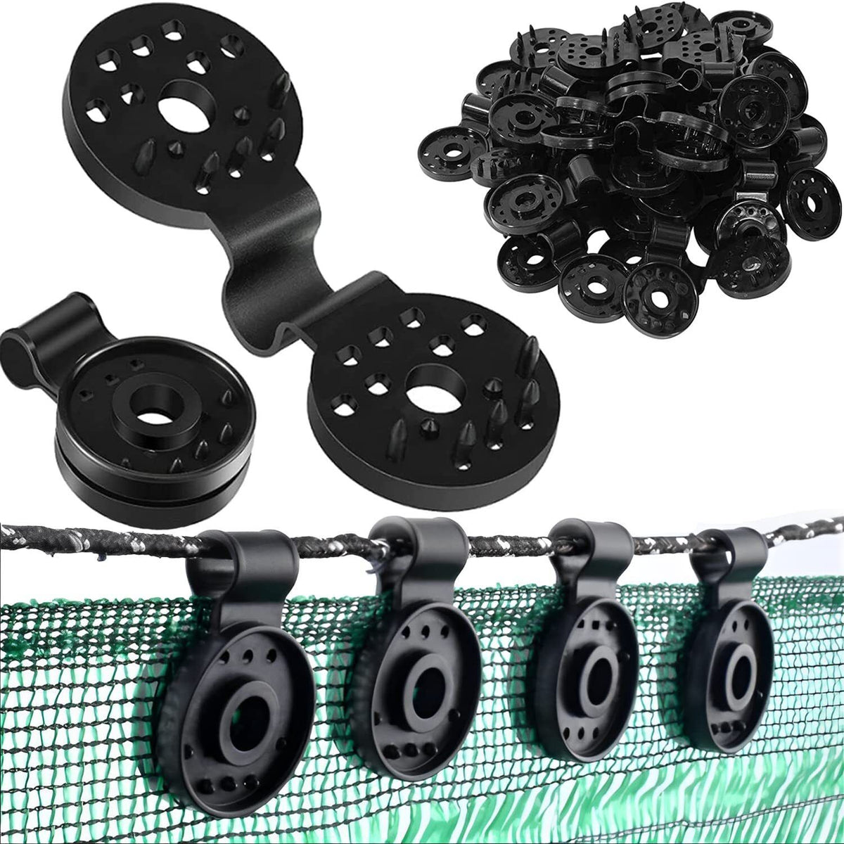 50PCS Shade Cloth Plastic Clips Heavy Duty Lock Sun Shade Cloth Net Greenhouse