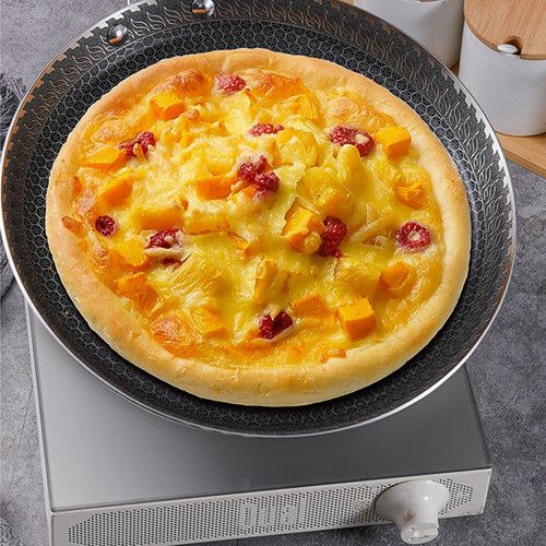 26cm Stainless Steel Crepe Pan Non-Stick Pan Honeycomb Coating Frying Pan Pizza6299