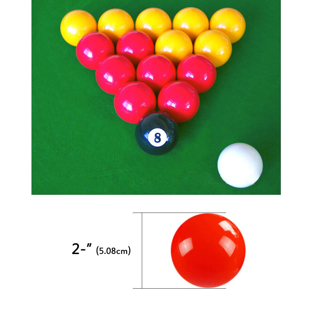 2" inch Pool Balls Red And Yellow 16 Balls  Billiards cues balls