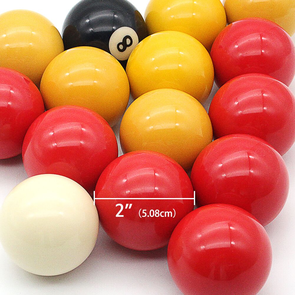 2" inch Pool Balls Red And Yellow 16 Balls  Billiards cues balls