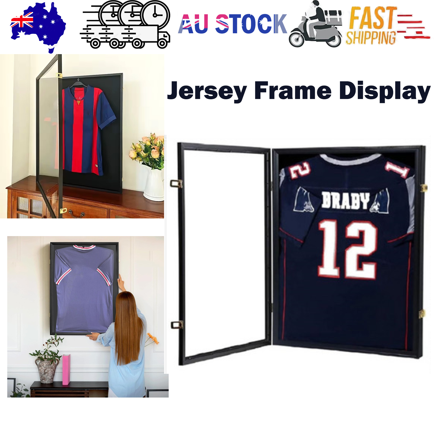 Jersey Frame Display Case Large Sports Jersey Showcase Box Custom Shirt Display