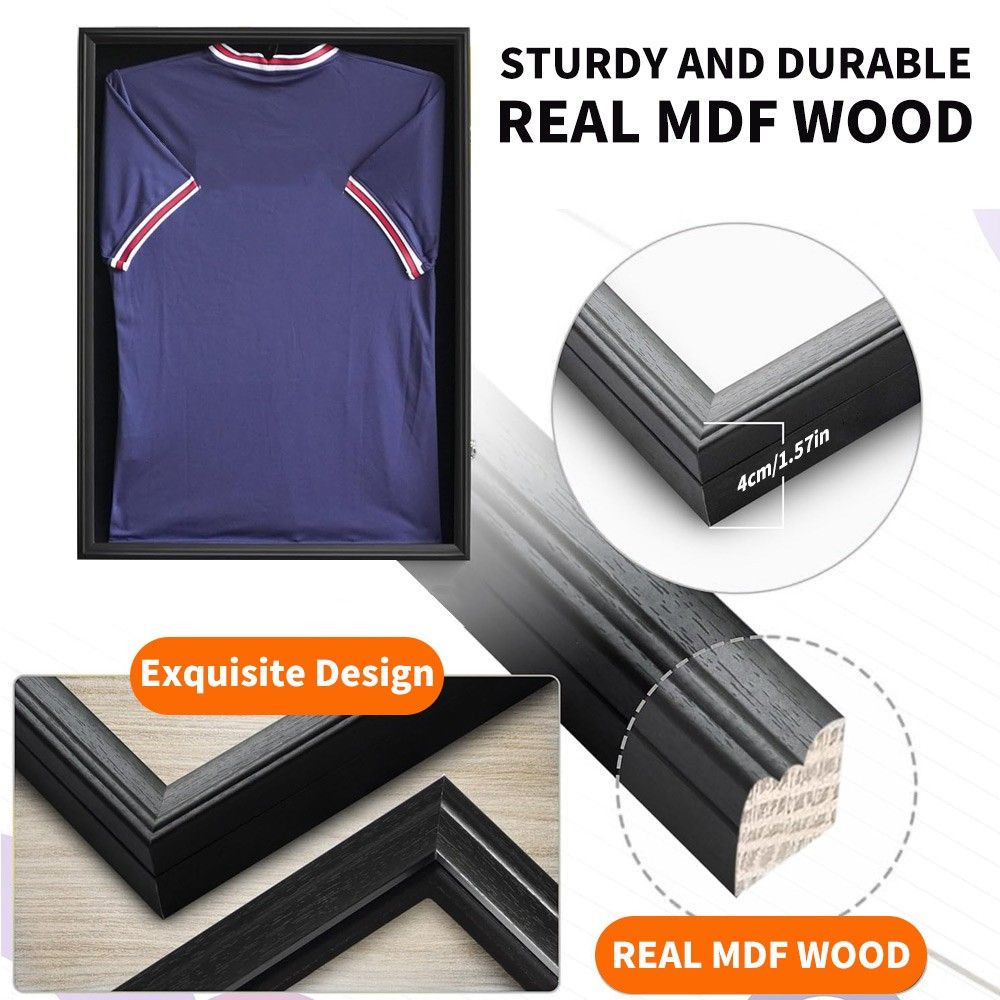 Jersey Frame Display Case Large Sports Jersey Showcase Box Custom Shirt Display