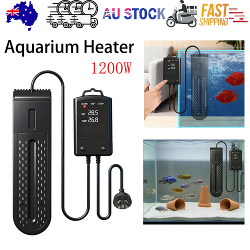 1200W Submersible Aquarium Thermostat LCD Digital Display Aqua Fish Tank Water Heater