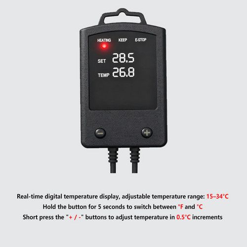 1500W Submersible Aquarium Thermostat LCD Digital Display Aqua Fish Tank Water Heater