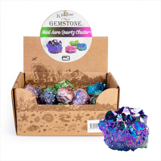 Gemstone Mini Aura Quartz Cluster (SENT AT RANDOM)