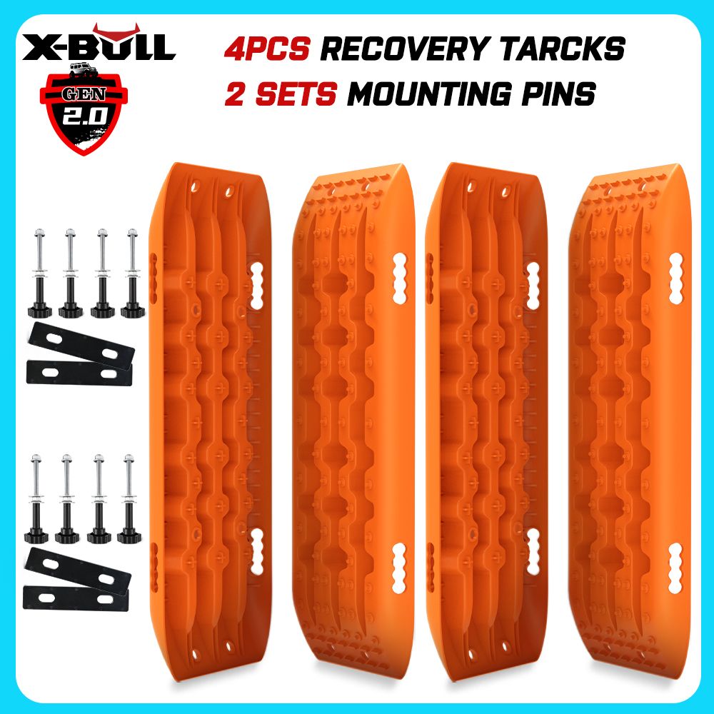X-BULL 4WD Recovery tracks 10T 2 Pairs/ Sand tracks/ Mud tracks/  Mounting Bolts Pins Gen 2.0