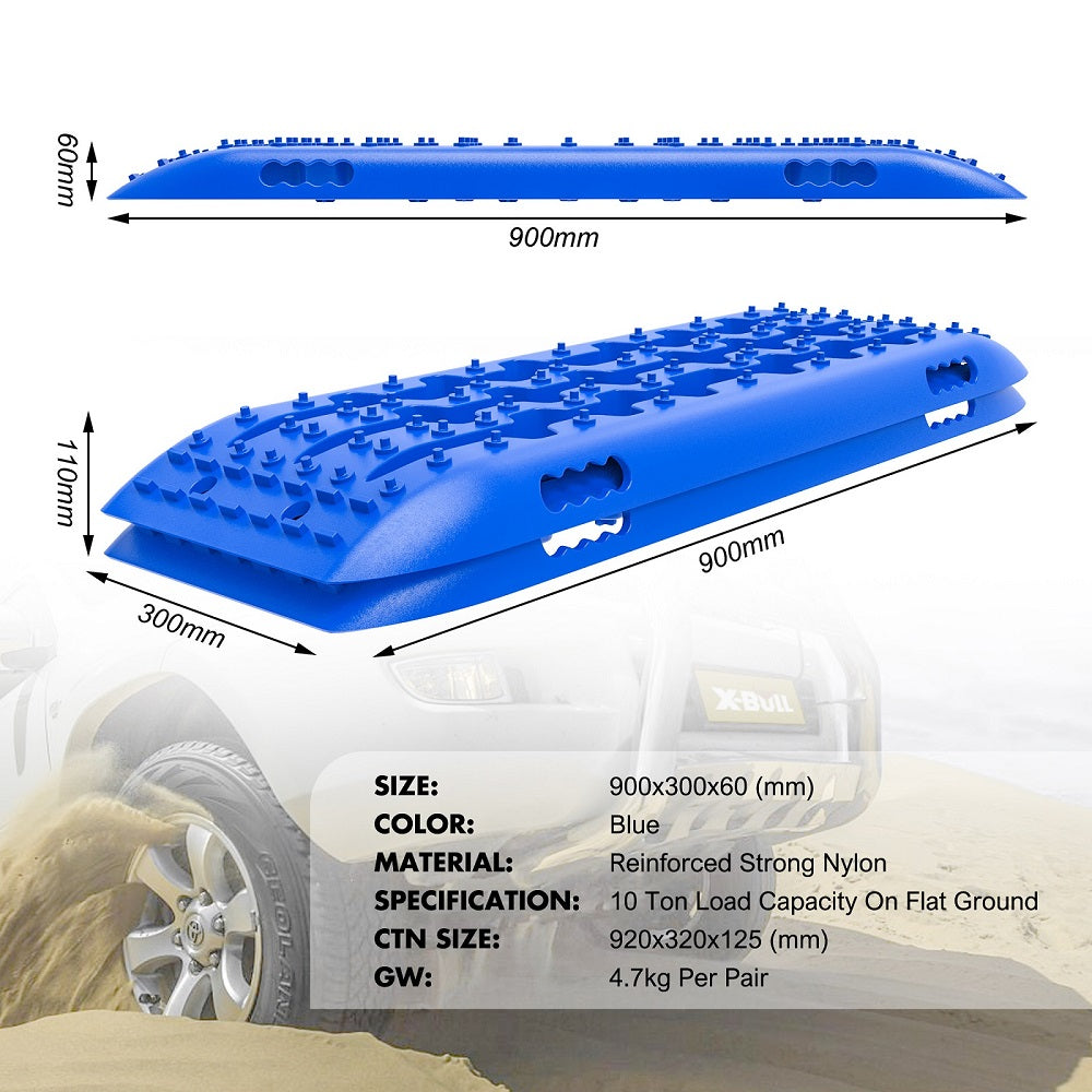 X BULL Hitch Receiver 5T Recovery w/2PCS tracks Boards Gen2.0 Blue