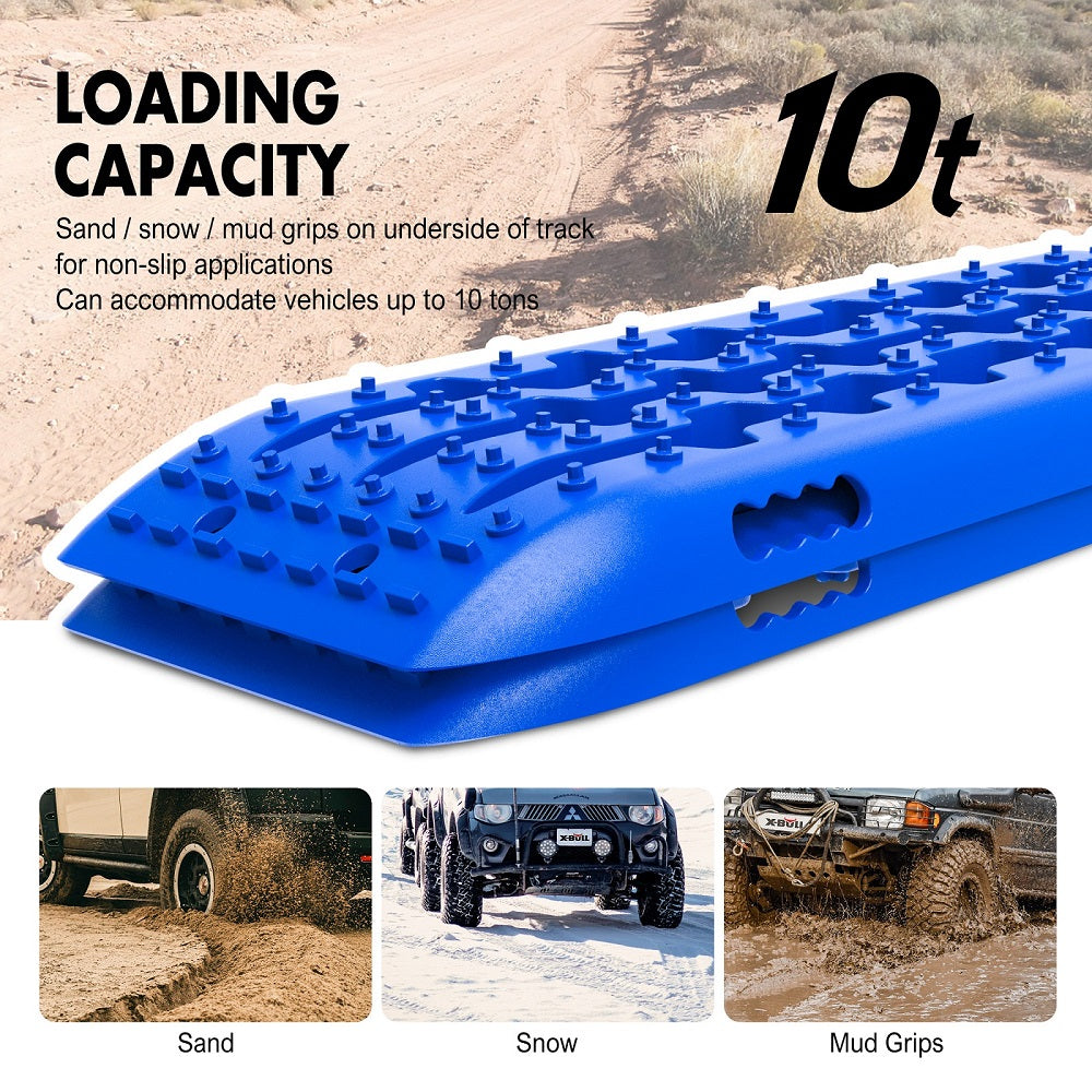 X BULL Hitch Receiver 5T Recovery w/2PCS tracks Boards Gen2.0 Blue