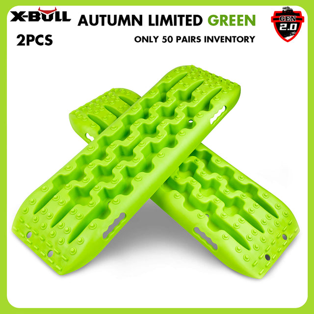 X-BULL Recovery Tracks 2pcs 10T 91cm 4WD Offroad Snow Mud Green