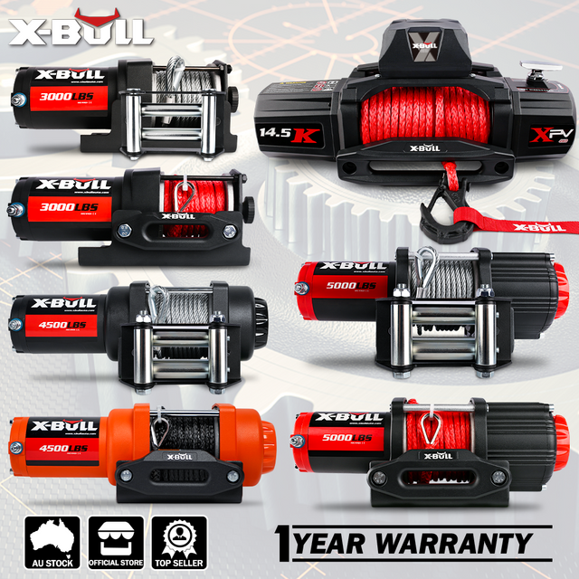 X Bull Electric Winch 12V 6000lbs Synthetic Rope Remote Atv Utv Boat Trailer 4wd