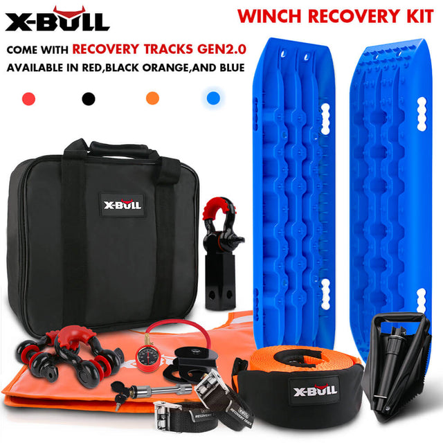 X-BULL Winch Recovery Kit Snatch Strap Off Road 4WD with Re - AUEB-XBRK011ST005V