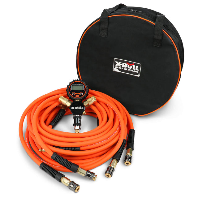 X-BULL 4 Tire Inflation 4 Hose 4 Tire Inflation Tyre Deflation System Equalizer